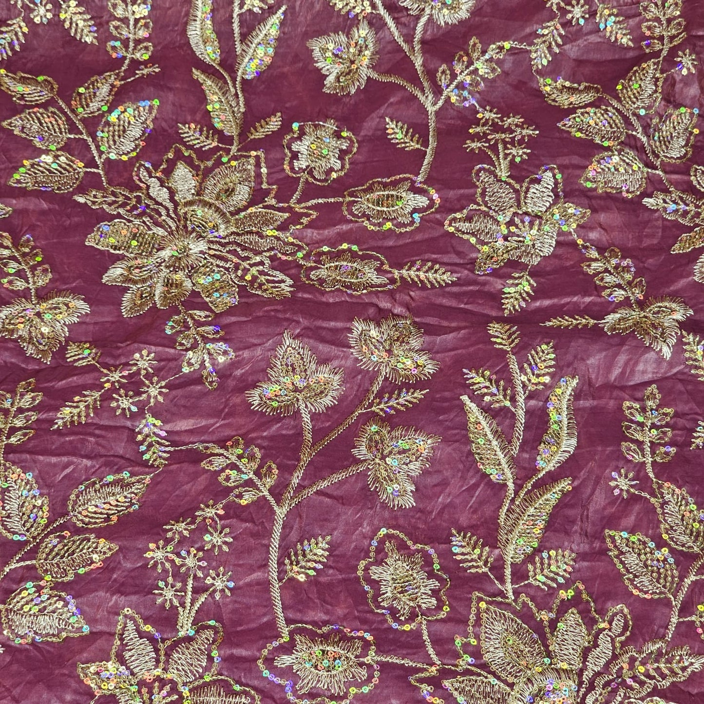 Golden Crush Sequence Blouse Piece 1
