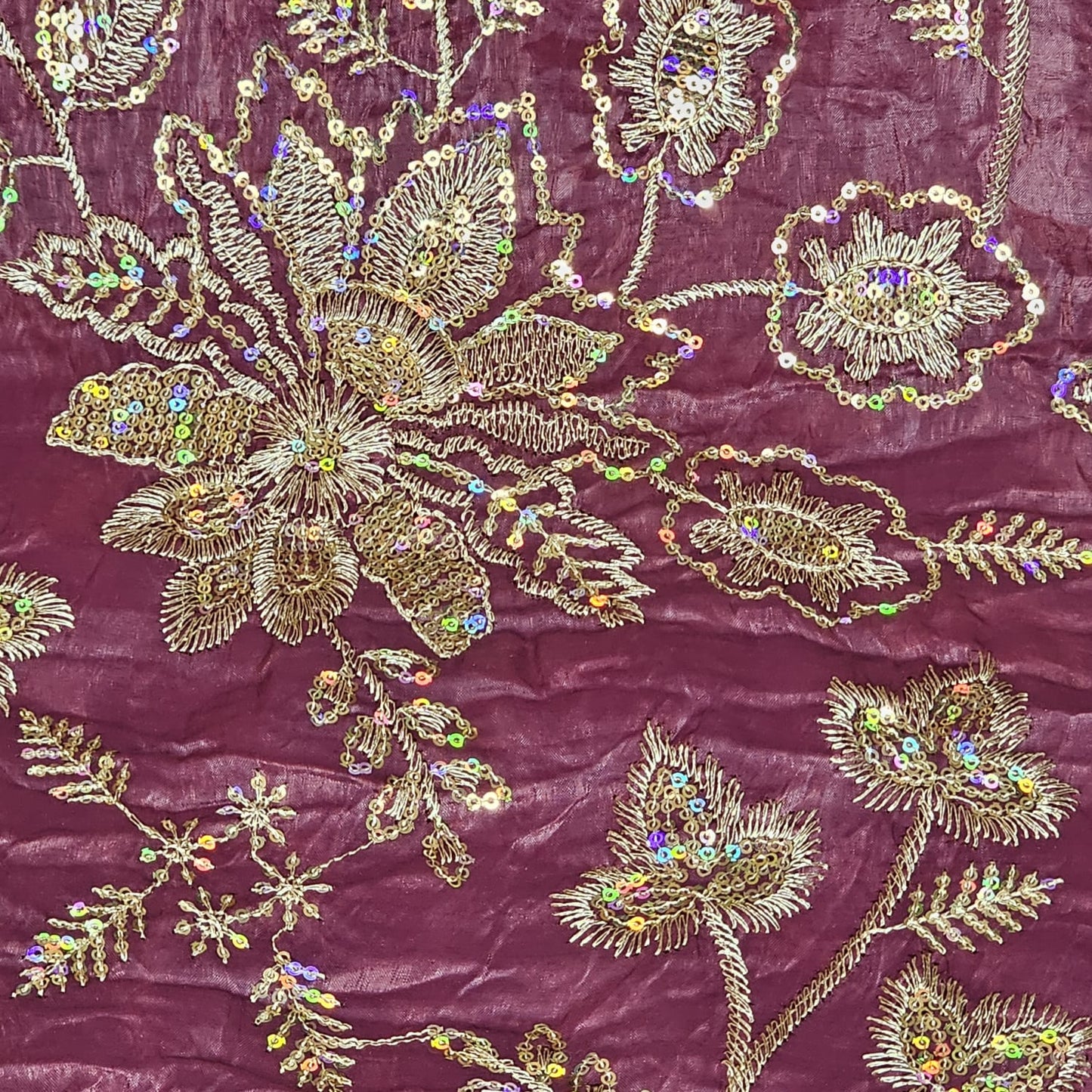 Golden Crush Sequence Blouse Piece 1