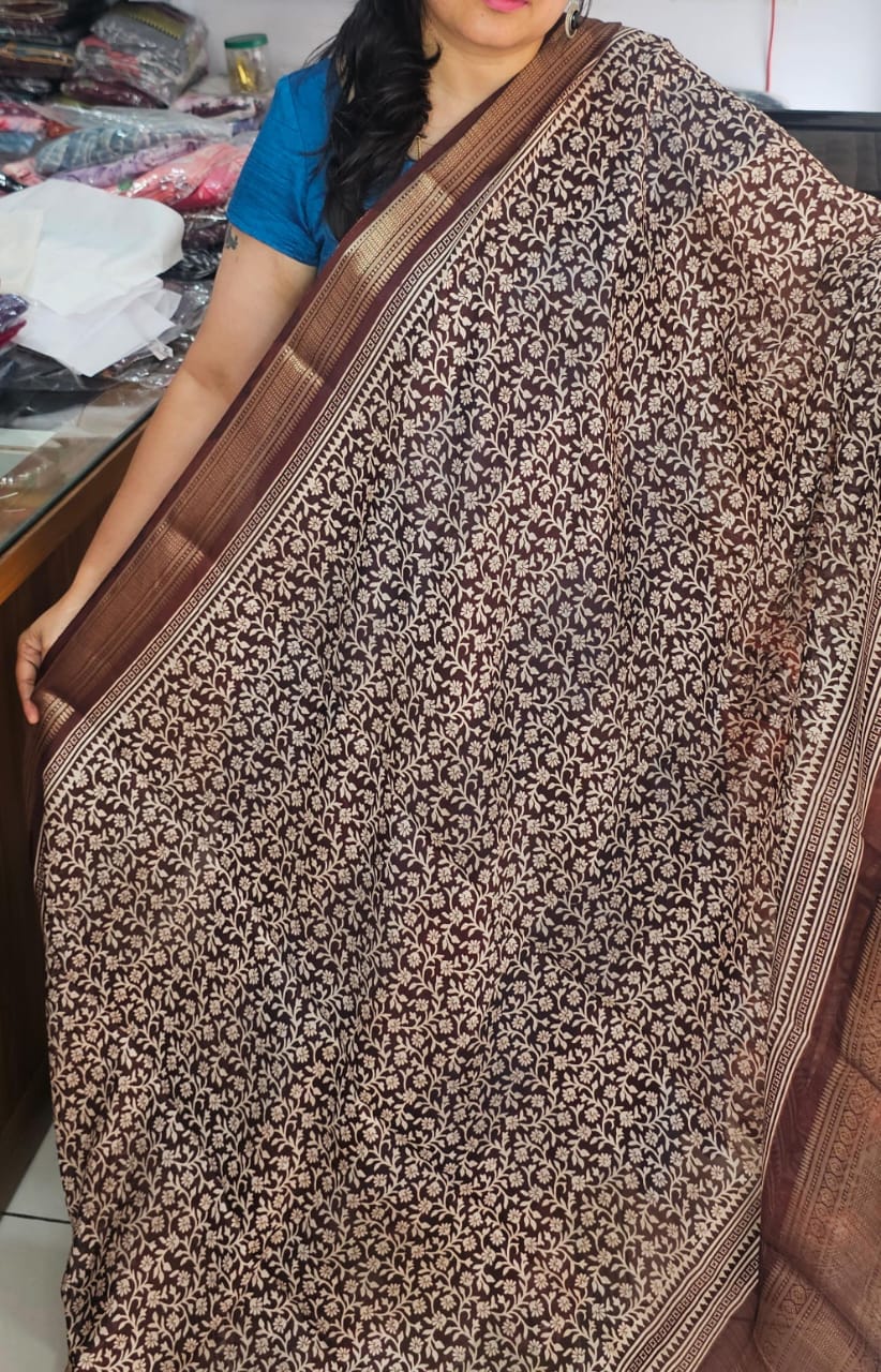 Soft Tissue Saree B/W