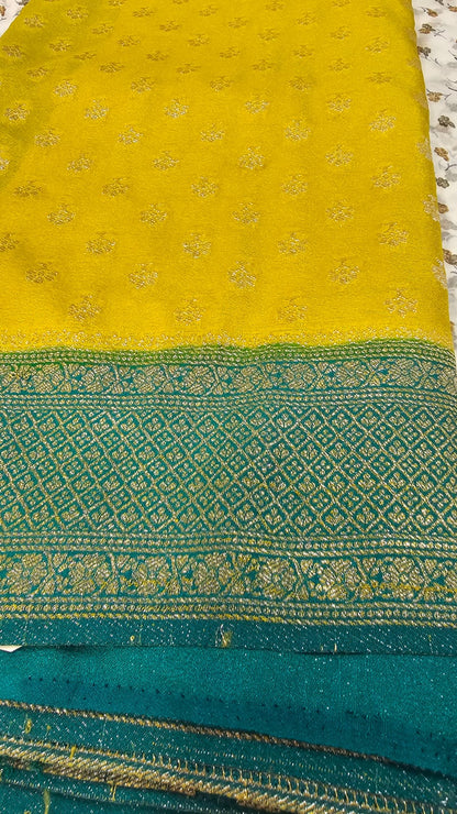 Georgette Silk Saree 03 Y/RG