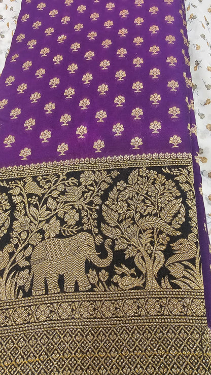 Georgette Silk Saree 02 P/B