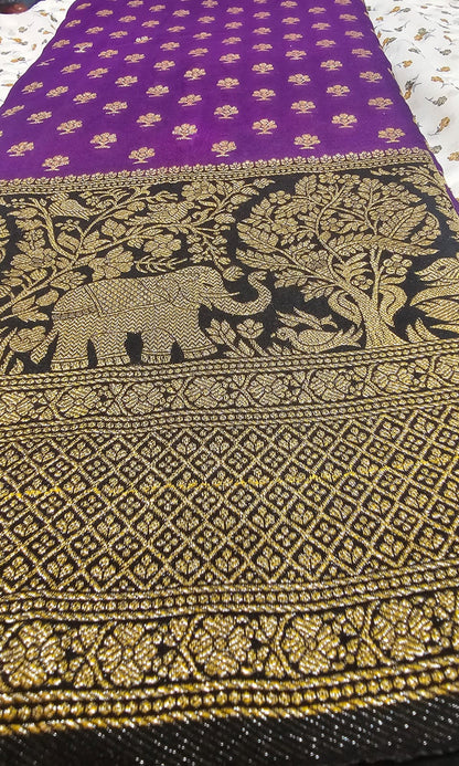 Georgette Silk Saree 02 P/B