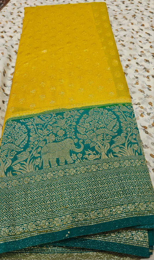 Georgette Silk Saree 03 Y/RG