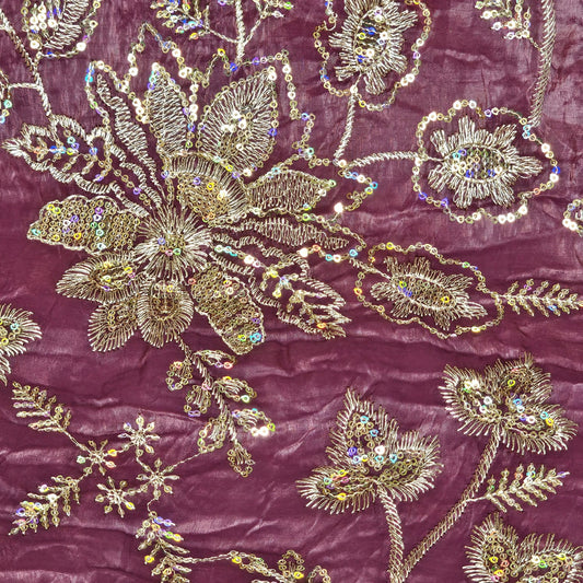 Golden Crush Sequence Blouse Piece 1