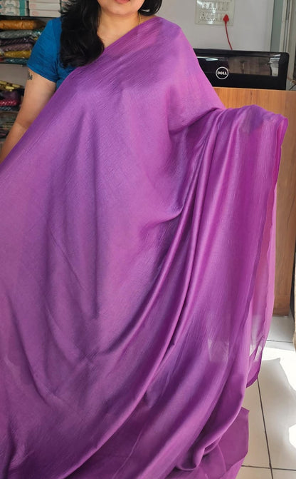 Plain saree 1 purple