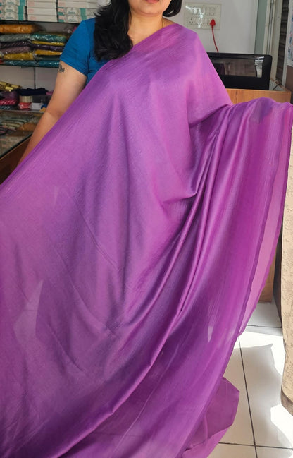 Plain saree 1 purple