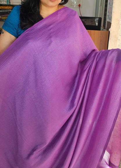 Plain saree 1 purple