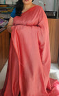 Plain Saree 5 dark peach