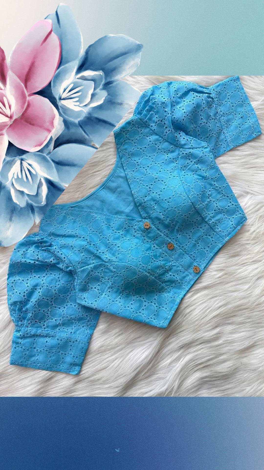 Cotton hakoba readymade blouse