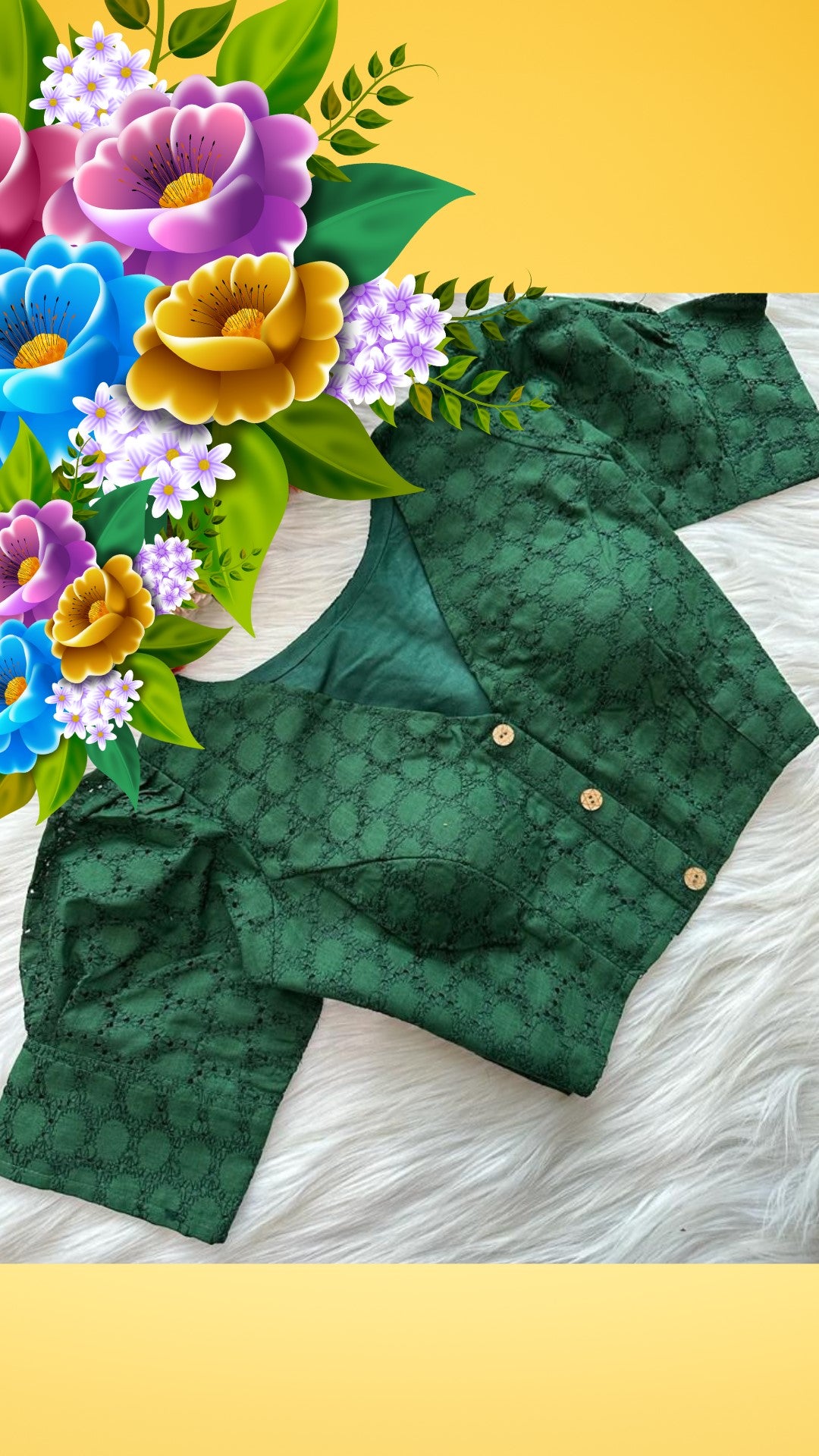 Cotton hakoba readymade blouse