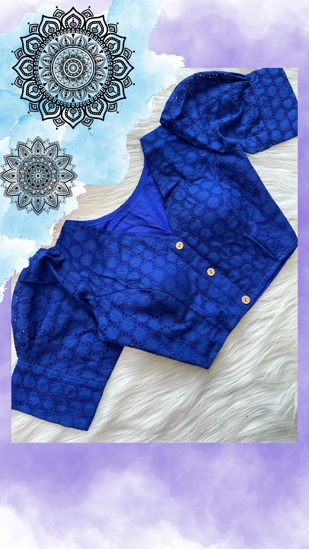 Cotton hakoba readymade blouse