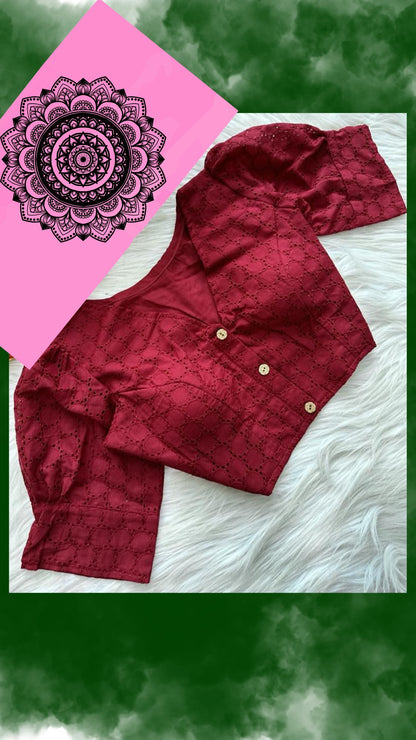 Cotton hakoba readymade blouse
