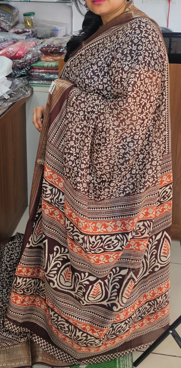 Soft Tissue Saree B/W
