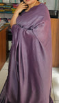 Plain Saree 4 grey purple